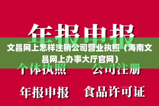 文昌网上怎样注销公司营业执照（海南文昌网上办事大厅官网）