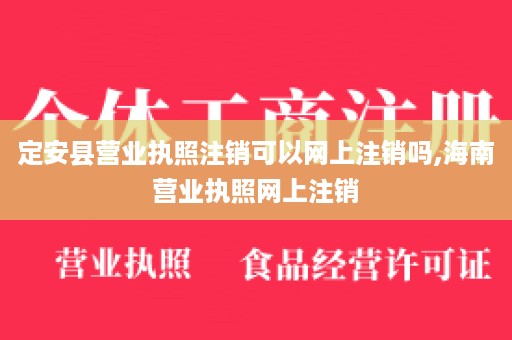 定安县营业执照注销可以网上注销吗,海南营业执照网上注销