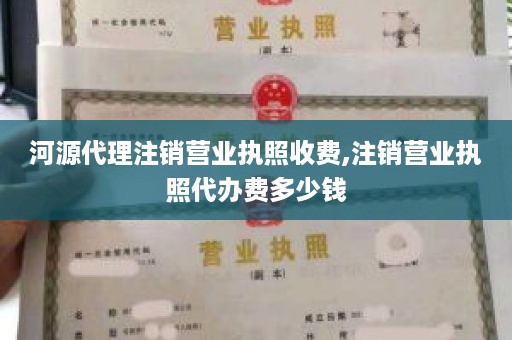 河源代理注销营业执照收费,注销营业执照代办费多少钱