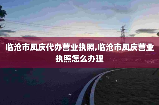 临沧市凤庆代办营业执照,临沧市凤庆营业执照怎么办理