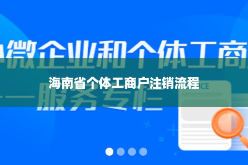 海南省个体工商户注销流程