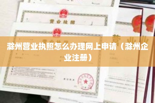 滁州营业执照怎么办理网上申请（滁州企业注册）