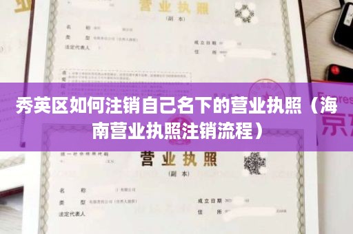 秀英区如何注销自己名下的营业执照（海南营业执照注销流程）