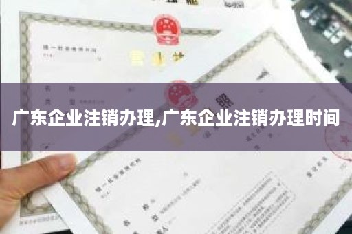 广东企业注销办理,广东企业注销办理时间