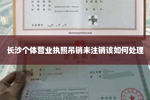 长沙个体营业执照吊销未注销该如何处理