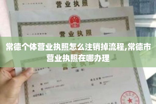 常德个体营业执照怎么注销掉流程,常德市营业执照在哪办理