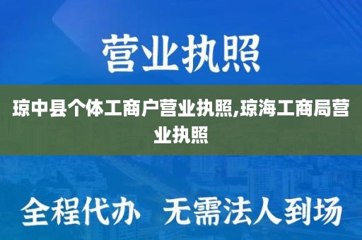 琼中县个体工商户营业执照,琼海工商局营业执照