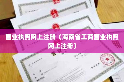 营业执照网上注册（海南省工商营业执照网上注册）