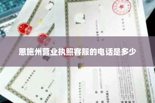 恩施州营业执照客服的电话是多少