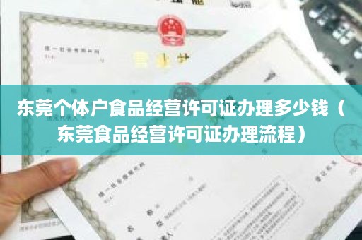 东莞个体户食品经营许可证办理多少钱（东莞食品经营许可证办理流程）