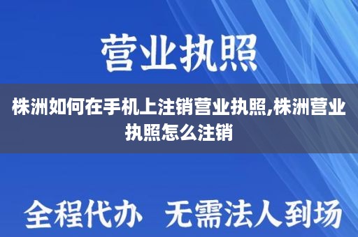 株洲如何在手机上注销营业执照,株洲营业执照怎么注销