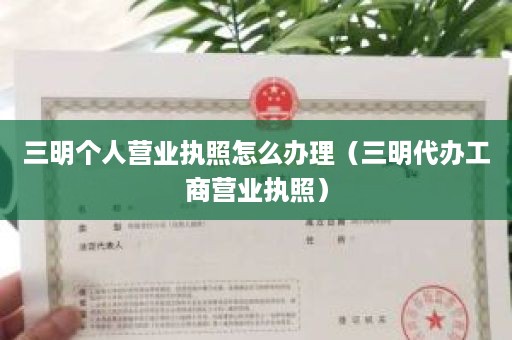 三明个人营业执照怎么办理（三明代办工商营业执照）