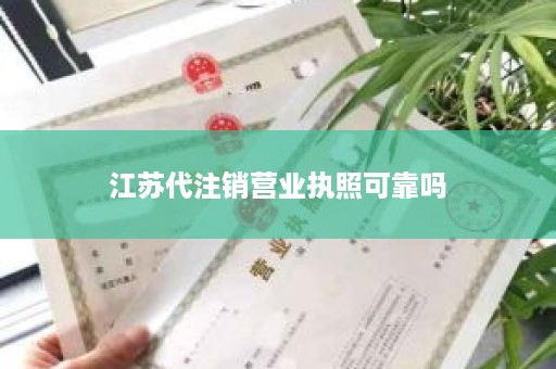 江苏代注销营业执照可靠吗