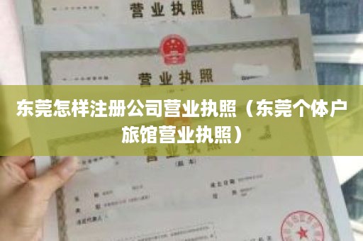 东莞怎样注册公司营业执照（东莞个体户旅馆营业执照）