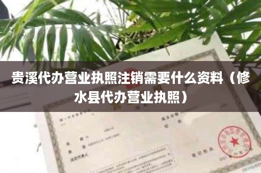 贵溪代办营业执照注销需要什么资料（修水县代办营业执照）