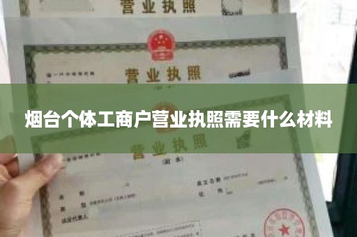 烟台个体工商户营业执照需要什么材料