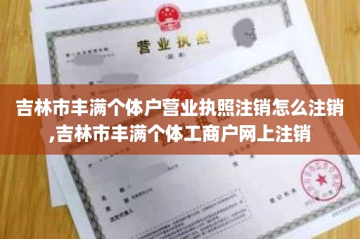 吉林市丰满个体户营业执照注销怎么注销,吉林市丰满个体工商户网上注销