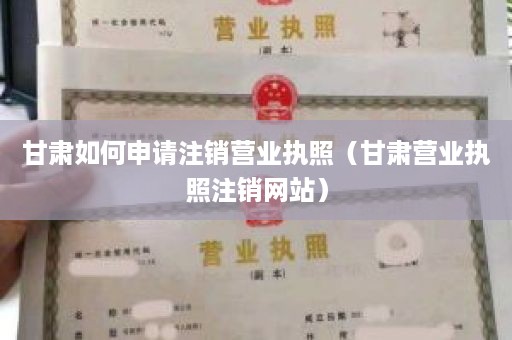 甘肃如何申请注销营业执照（甘肃营业执照注销网站）