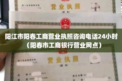 阳江市阳春工商营业执照咨询电话24小时（阳春市工商银行营业网点）