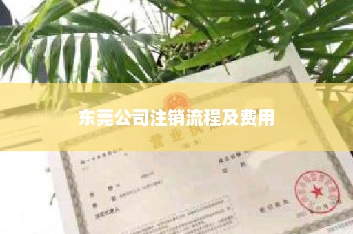 东莞公司注销流程及费用