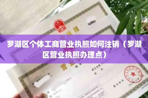 罗湖区个体工商营业执照如何注销（罗湖区营业执照办理点）