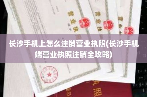 长沙手机上怎么注销营业执照(长沙手机端营业执照注销全攻略)