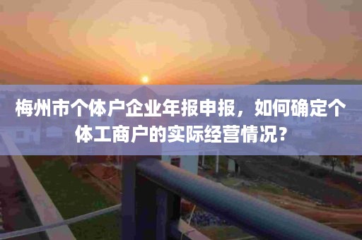 梅州市个体户企业年报申报，如何确定个体工商户的实际经营情况？