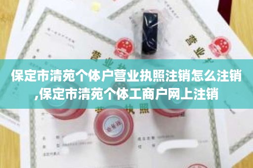 保定市清苑个体户营业执照注销怎么注销,保定市清苑个体工商户网上注销