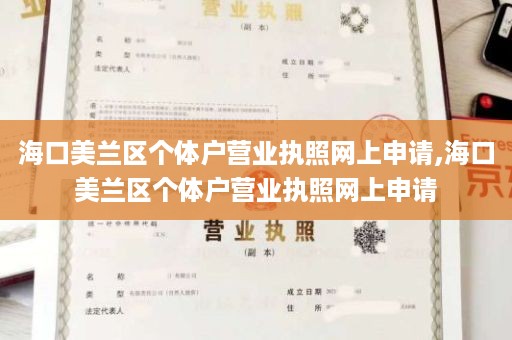 海口美兰区个体户营业执照网上申请,海口美兰区个体户营业执照网上申请