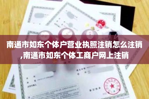 南通市如东个体户营业执照注销怎么注销,南通市如东个体工商户网上注销