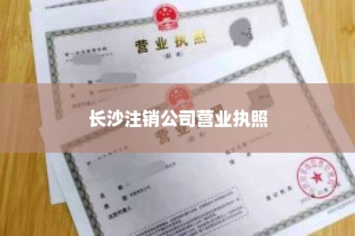 长沙注销公司营业执照