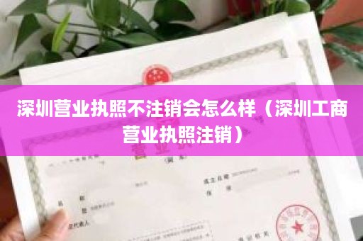 深圳营业执照不注销会怎么样（深圳工商营业执照注销）