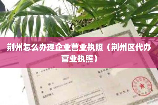 荆州怎么办理企业营业执照（荆州区代办营业执照）