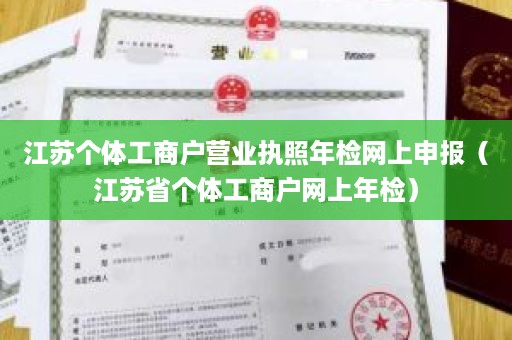 江苏个体工商户营业执照年检网上申报（江苏省个体工商户网上年检）