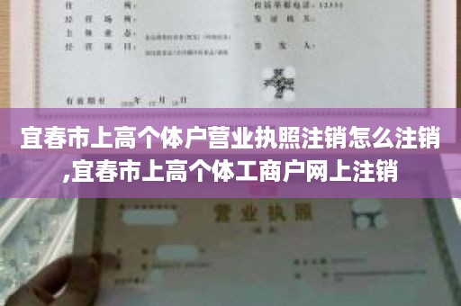 宜春市上高个体户营业执照注销怎么注销,宜春市上高个体工商户网上注销