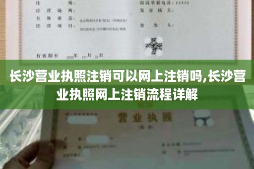 长沙营业执照注销可以网上注销吗,长沙营业执照网上注销流程详解