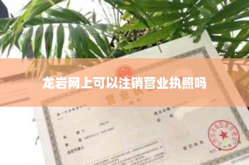 龙岩网上可以注销营业执照吗