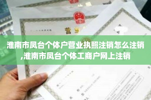 淮南市凤台个体户营业执照注销怎么注销,淮南市凤台个体工商户网上注销