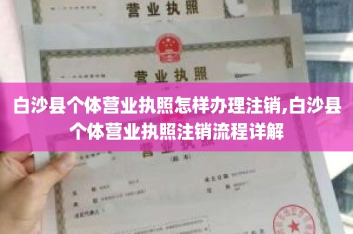 白沙县个体营业执照怎样办理注销,白沙县个体营业执照注销流程详解