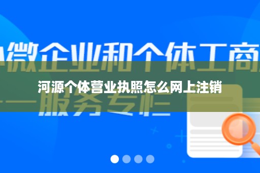 河源个体营业执照怎么网上注销