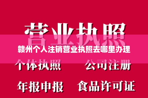 赣州个人注销营业执照去哪里办理