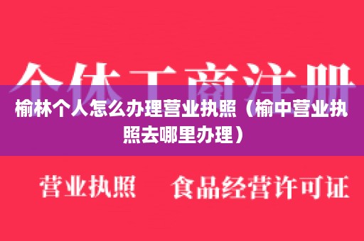 榆林个人怎么办理营业执照（榆中营业执照去哪里办理）