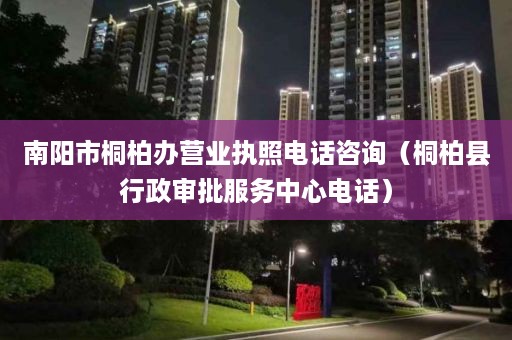 南阳市桐柏办营业执照电话咨询（桐柏县行政审批服务中心电话）