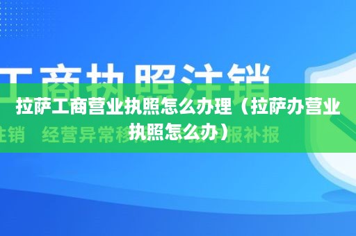 拉萨工商营业执照怎么办理（拉萨办营业执照怎么办）