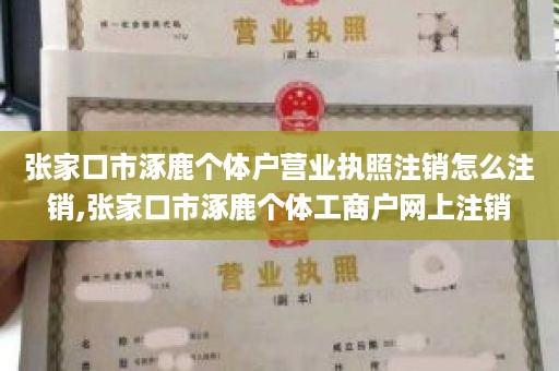 张家口市涿鹿个体户营业执照注销怎么注销,张家口市涿鹿个体工商户网上注销