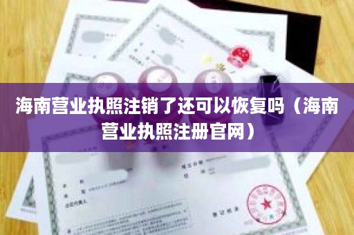 海南营业执照注销了还可以恢复吗（海南营业执照注册官网）