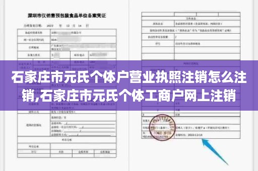 石家庄市元氏个体户营业执照注销怎么注销,石家庄市元氏个体工商户网上注销