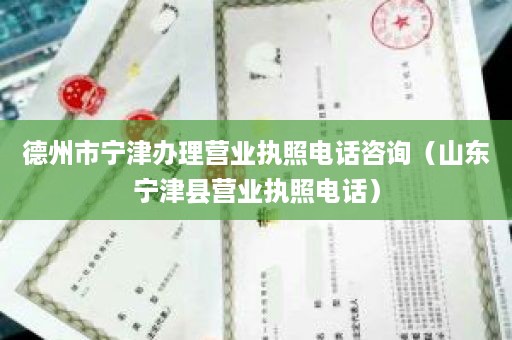 德州市宁津办理营业执照电话咨询（山东宁津县营业执照电话）