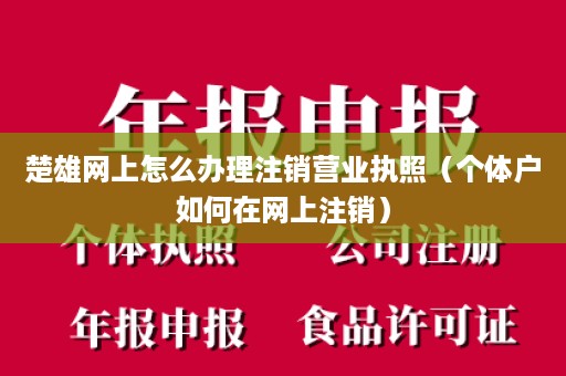 楚雄网上怎么办理注销营业执照（个体户如何在网上注销）