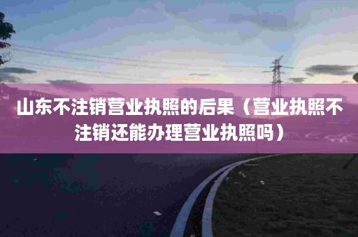 山东不注销营业执照的后果（营业执照不注销还能办理营业执照吗）